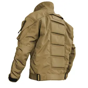 Military Jacket for Men 1000D Cordura Tactical Jacket Hard Shell Water Resistant Army Jacket Coat Hiking Bushcraft
