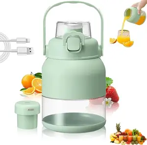 Top TikTok Seller 17 oz BPA-Free Electric Citrus Juicer, Portable Cup with Straw and Dual Lid for Fresh Juice Blending, Smoothies, Food Prep, and Frozen Mix Packs (1 unit)
