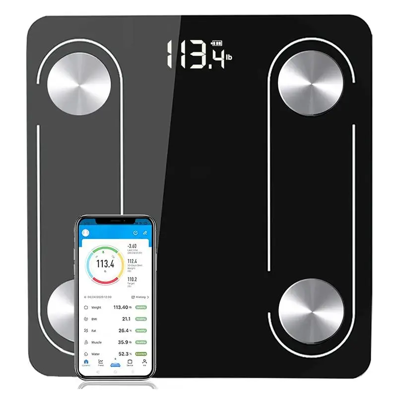 Smart Digital Scale, 1 Count Connect To Mobile Phone Body Weighing Scale, Accurate Digital Scale, Portable Home Electronic Scale