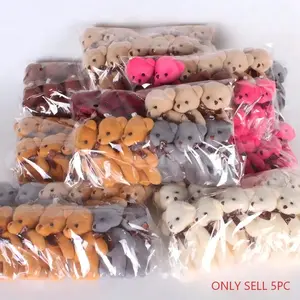 5PCS/10PCS Cute Little Teddy Bear Plush Toys Soft Stuffed Animal Teddy Bear Toy Joint Bear Wedding Bouquet Gift Toy Dolls Keychain Pendant Plush Toy Doll Gifts Soft Cuddly Gift For Birthday Decor Wedding Festival Gifts Bedroom Decor Bag