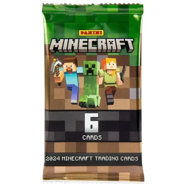 Minecraft 2024 Panini Non-Sports Trading Cards, 1-Pack Collectible Trading Card Pack