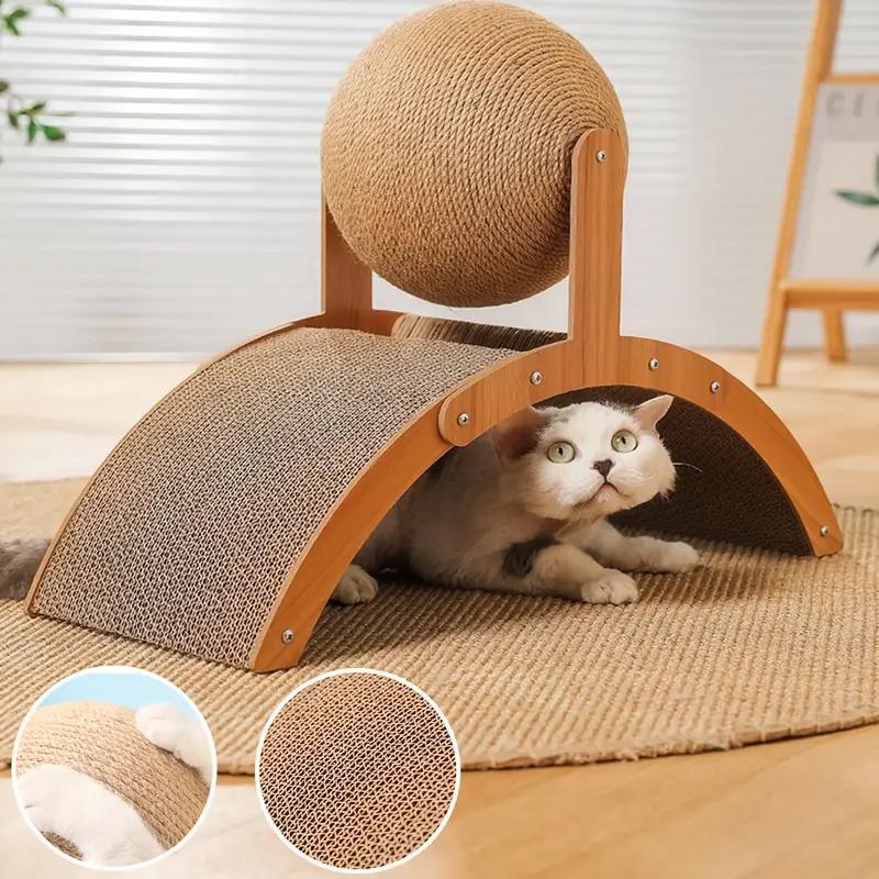 Cat Scratcher, Durable Cat Scratching Board with Ball, Interactive Pet ...