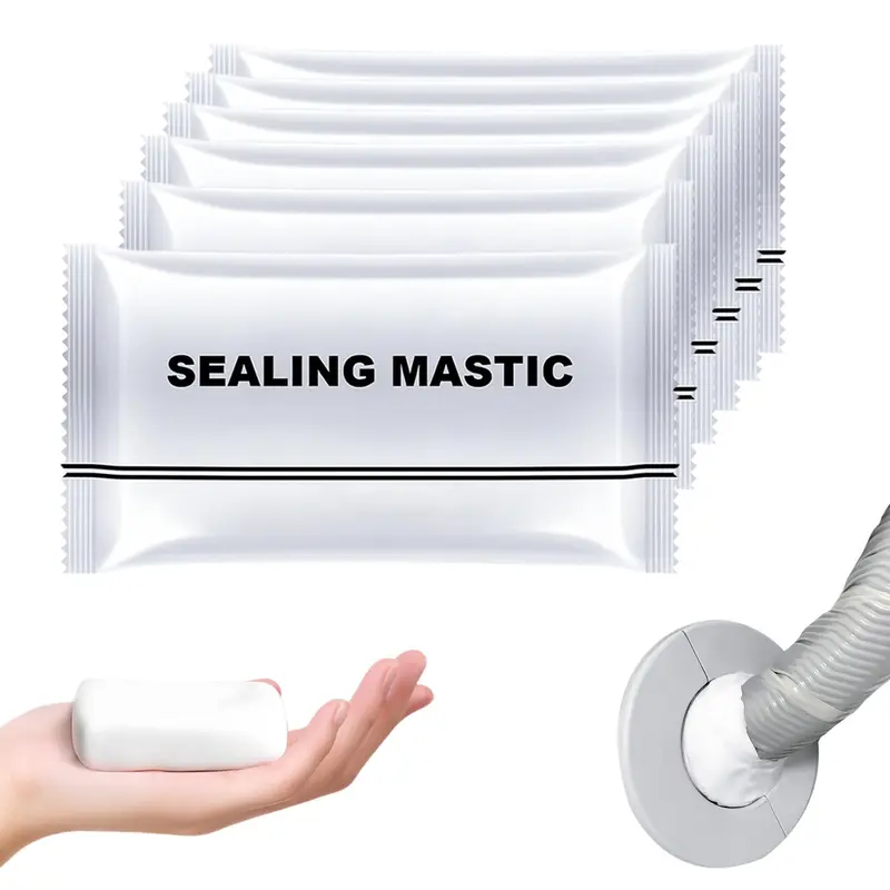 Waterproof Sealant Putty, Moldable Repair Sealing Clay for Wall Holes & Pipe Gaps, Quick-Setting Mastic for Drain Connections, AC Line Pass-Throughs, Cracks & Gaps, Indoor/Outdoor Use (White)
