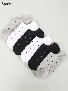 Women's Polka Dot Print Ankle Socks, Casual Moisture Wicking Low Cut Socks, Soft Comfy Breathable Socks for All Seasons Daily Wear, Womenswear, Soft Comfy Hosiery, Sock Sets
