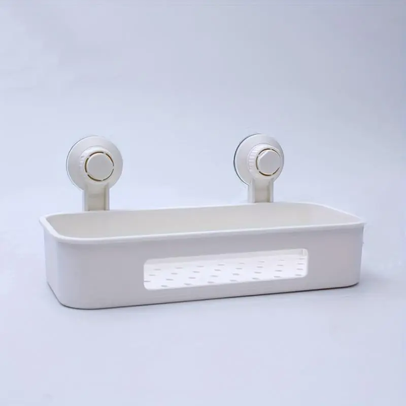 Vacuum Suction Cup Storage Box, Suction Cup Shelf for The Bathroom, Kitchen Storage Rack, Wall-Mounted Storage Basket, No-Drill Storage Basket, Christmas Gifts/Halloween Gifts, Shelves