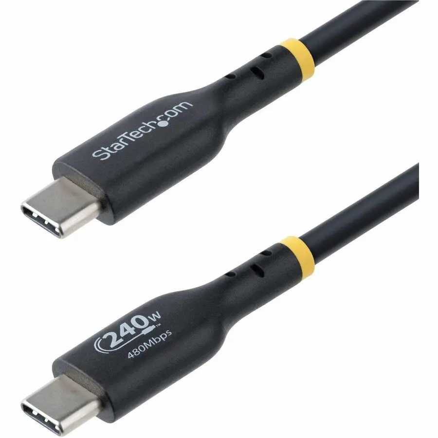 StarTech 3ft 91cm USB-C Charging Cable Charge & Sync 240W 5A PD EPR USB 2.0 Laptop Charger Cable USB-IF Certified  TPE Jacket