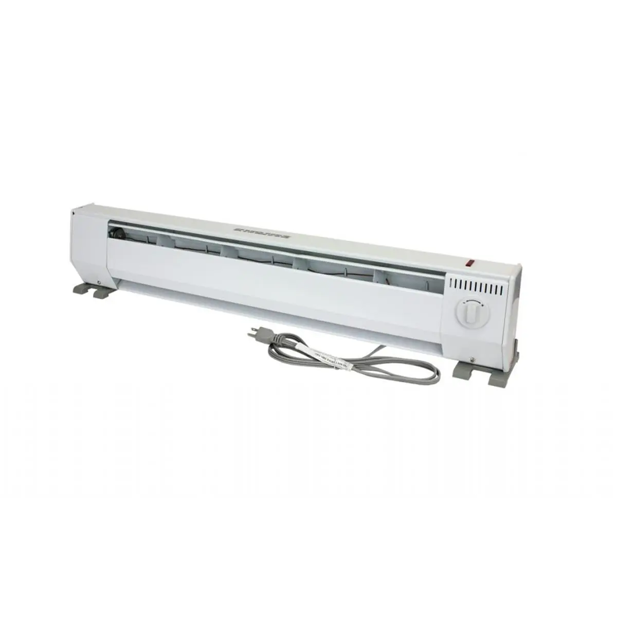 King Electric KPH1210 Portable Baseboard Heater - 3 ft, 120V, 1000W, White, Aluminum, 1 Year Warranty, 3-Wire Grounded Outlet Plug, Tip-Over Switch, U.S. & Global Materials
