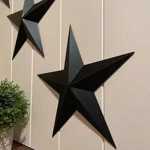 3d Printed five pointed stars - Gold, Blue, Gray, Black, Red, or White | Wall decor holiday art