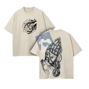 Fullmetal Alchemist Anime Wash Tee, Transmutation Circle Front and Praying Automail Hands Graphic Back, Washed Cotton Streetwear