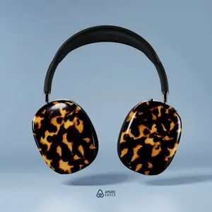 Tortoise Shell AirPods Max Case Lightweight Hard Shell Cover Glossy Finish Snap On Protective Case AirPods Max Cover AirPods Max Accessories