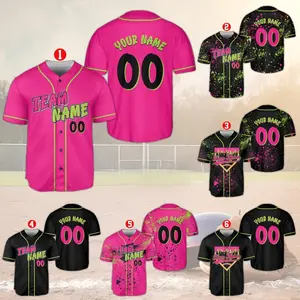 Custom Animals Baseball Jersey, Personalized Name And Number Party Baseball Jersey, Matching Paint Splatter Jersey, Monkey Team Gift #Baseballjersey