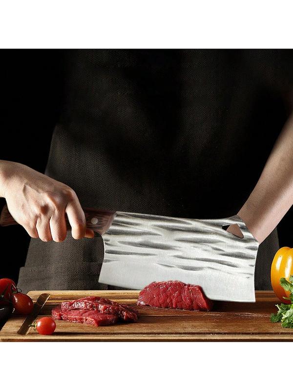 Cleaver Knife 7 Inch Meat Cleaver, 7CR17Mov High Carbon Stainless Steel Butcher Knife With Ergonomic Full Tang Wood Handle, Ultra Sharp, Useful Kitchen Knife For Home And Restaurant
