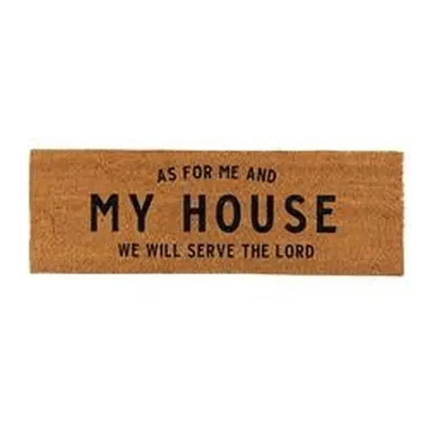Creative Brands J0763 30x10 in. Floor Liners Doormats, "As for My House" Themed Entryway Door Mat