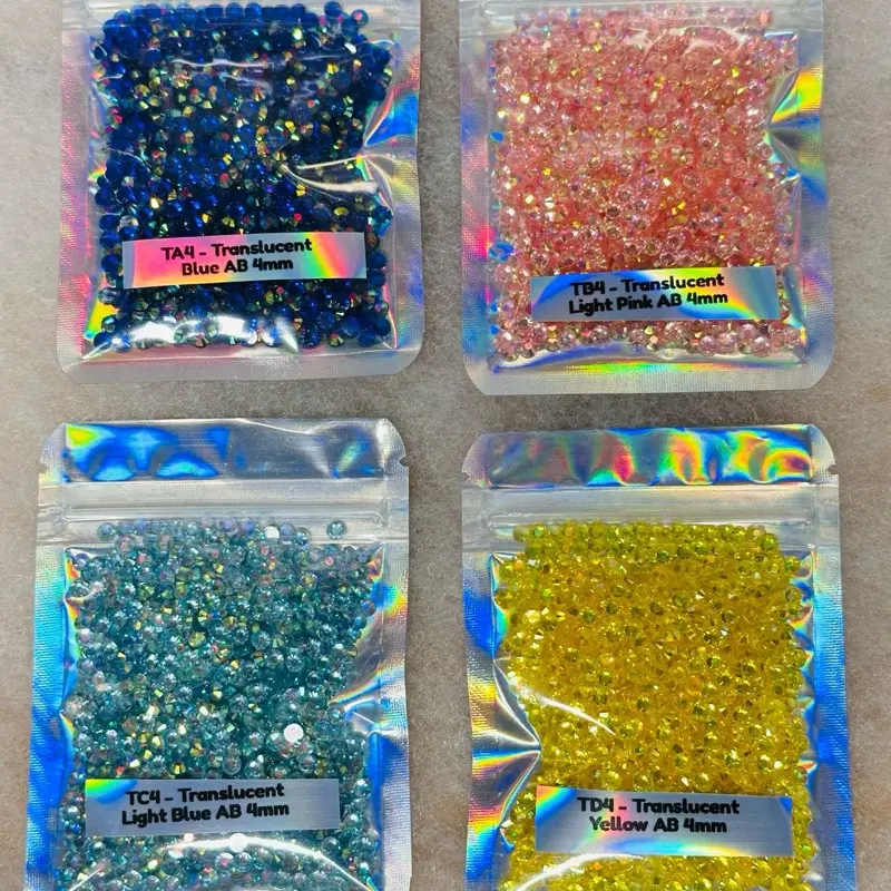 4mm Transparent AB Resin Rhinestones 4mm Transparent AB Resin Rhinestones