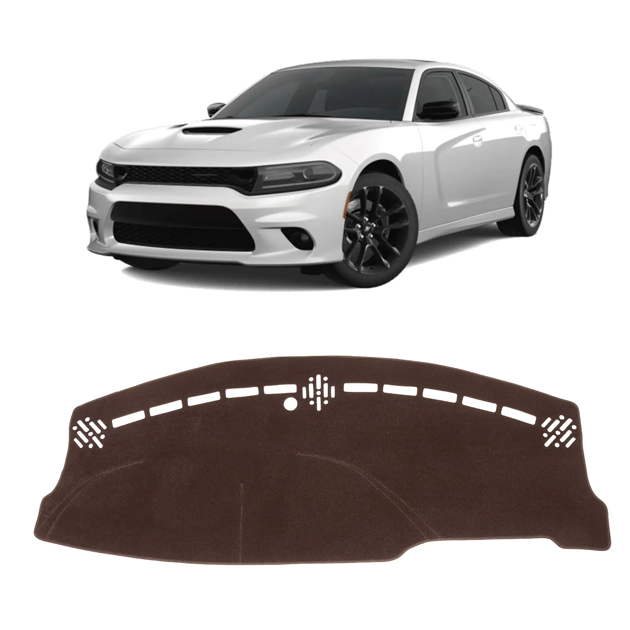 KUST Custom Fit Car Dash Cover Mat for Dodge Charger 2011-2023 Vehicle, Left Hand Drive, Polyester Non-Slip Center Interior Accessory, Sunshade, No Glare, Black, Vehicle Accessories, Cars Accessories