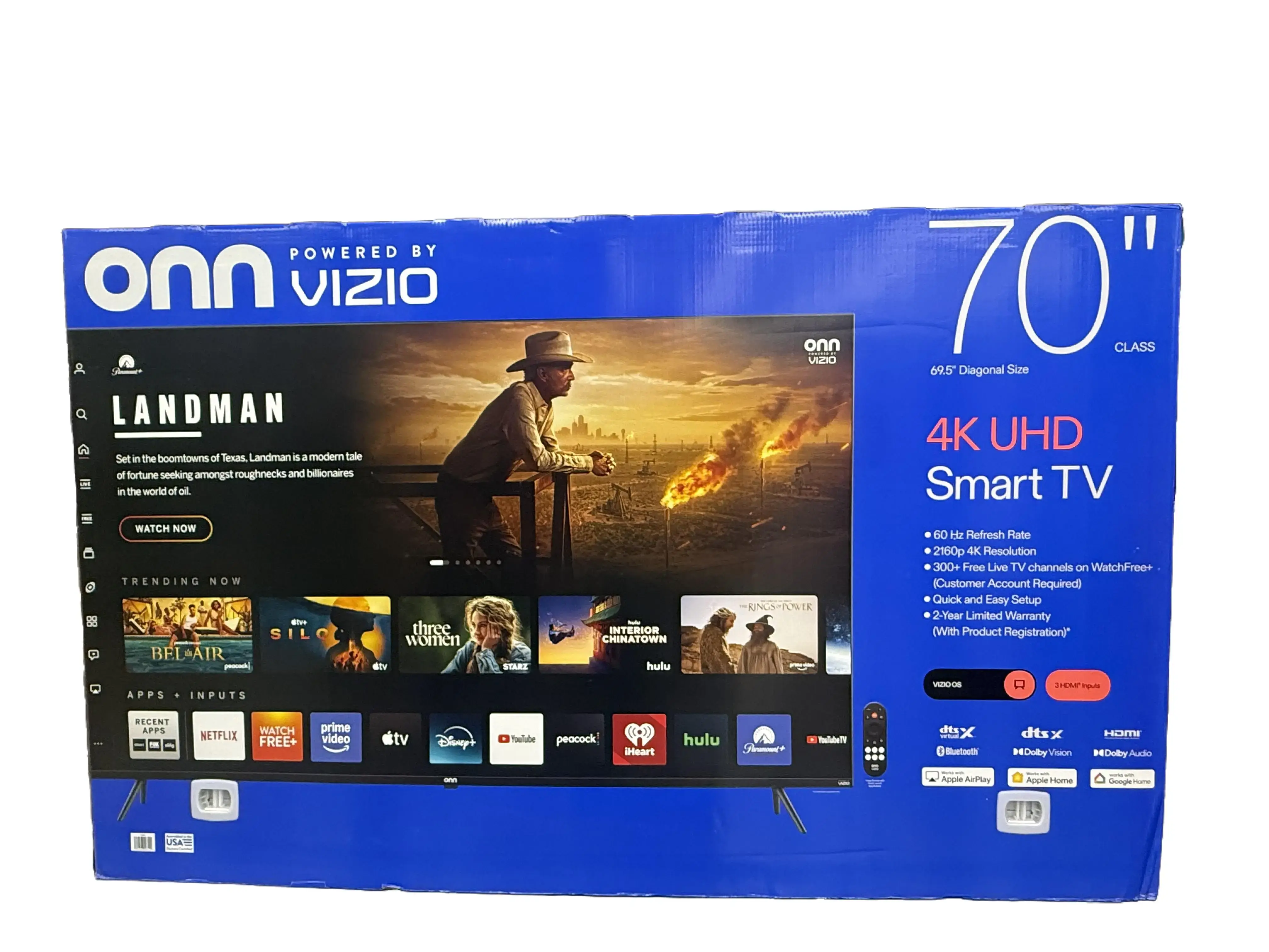 onn 70" Class 4K UHD Powered by VIZIO Smart Television, 70S4V1