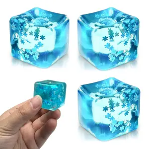 Snowflake Ice Cube Maltose Squishy Toy, Slow Rebound Stress Relief Toy, Squishies Fidgets