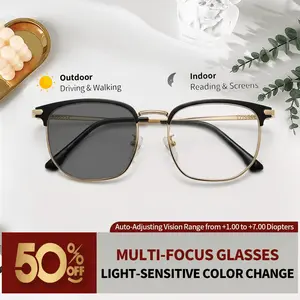 J-B-Auto Zoom Multifocal Glasses, Blue Light Blocking, UV Protection