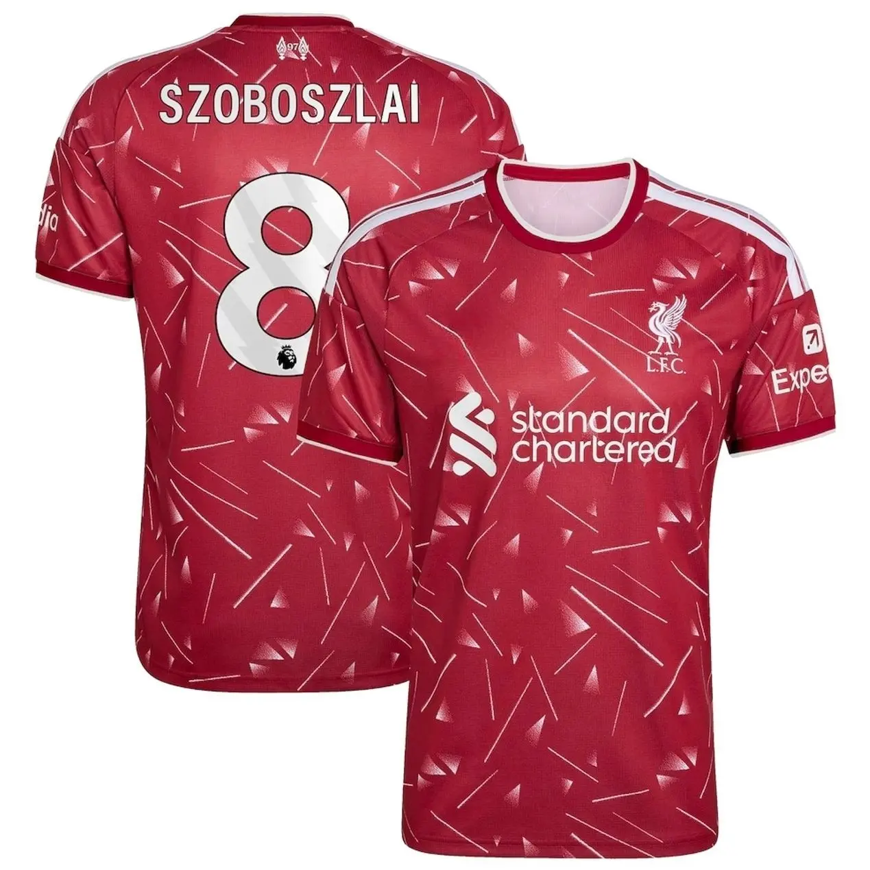 Unisex Soccer Jersey Dominik Szoboszlai 8 Liverpool 2026/27 Away On-Field Replica Jersey - White