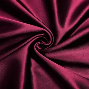 Charmeuse Satin Fabric by The Yard, 60 Inch Wide Burgundy Satin Fabric Shiny & Soft Cloth Fabric, Silky Satin Fabric for Bridal Dress, Sewing, Draping, Wedding Decorations, Crafts (1 Yard)
