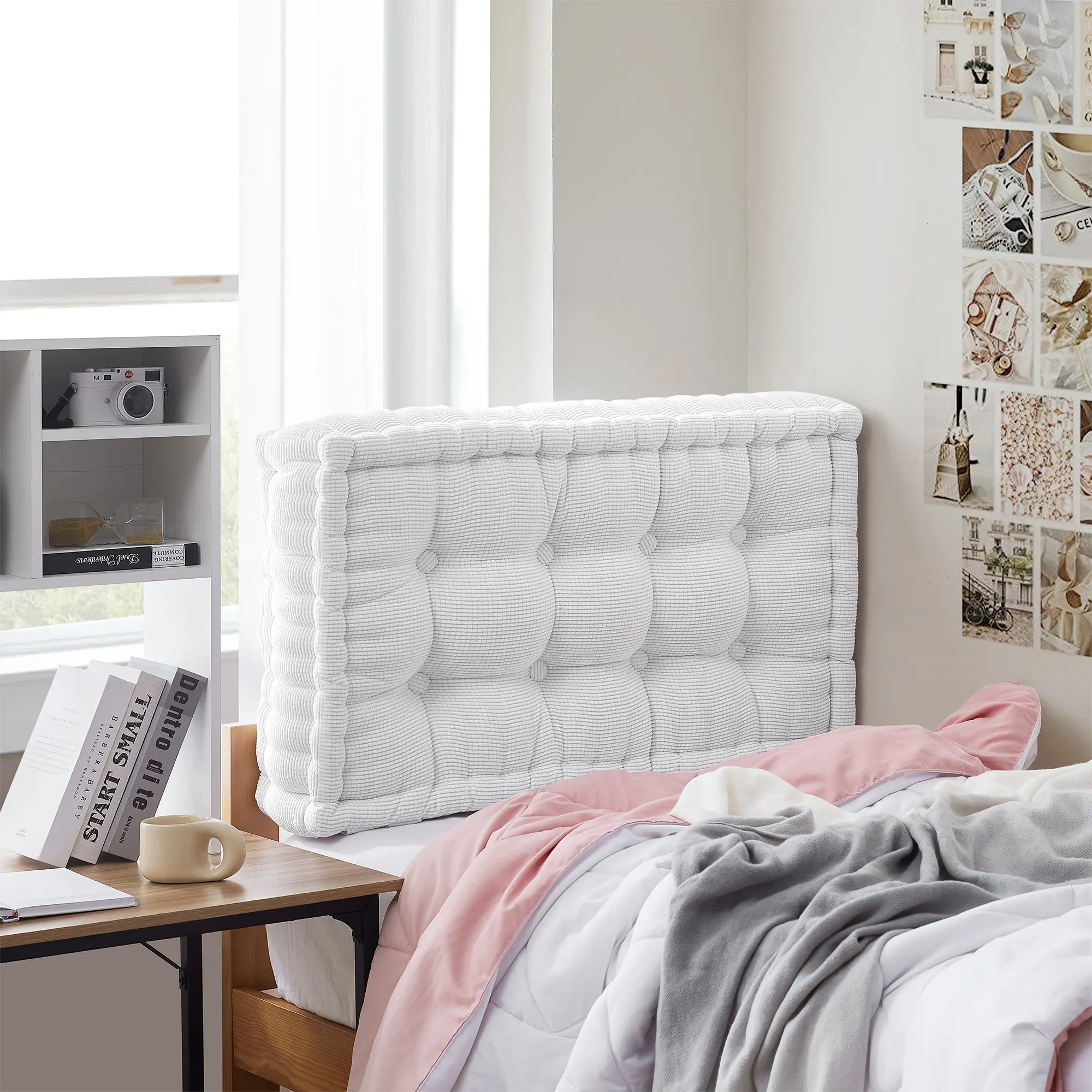 Rainha - Ultra Thick Tufted College Headboard - Pure White