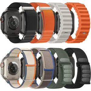 8 Pack Compatible with Apple Watch Ultra 3/2 Band 49mm 46mm 45mm 44mm 42mm Men Women,Breathable Trail Loop+Alpine Loop+Ocean +Nylon Sport Loop for iWatch Ultra 3/2/1 Series 11/10/9/8/7/6/5/4/3/SE3 2 1