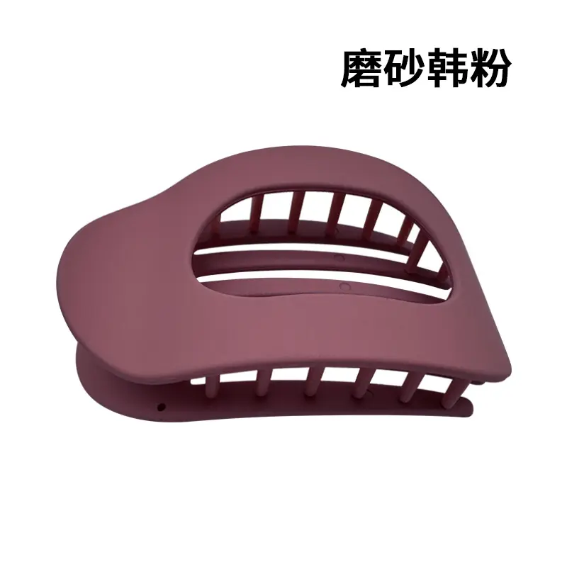 Elliptical Hair Clip   Matte Korean Pink