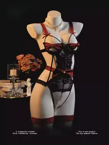 The 2025 model one-piece open-crotch lace lingerie features pearl massage details in the crotch area and comes with matching gloves, stockings, and a whip – a must-have for dates. bridget  jones  bunny  costume