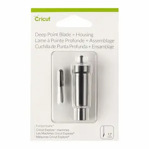 Cricut DeepPoint Blade + Housing,Cutting Blade with Deep Cut Housing,Cut Materials up to .mm Thickness,for Personalized Crafts,Compatible with All Cricut Ma & Explore Machines, "D x "W x ."H