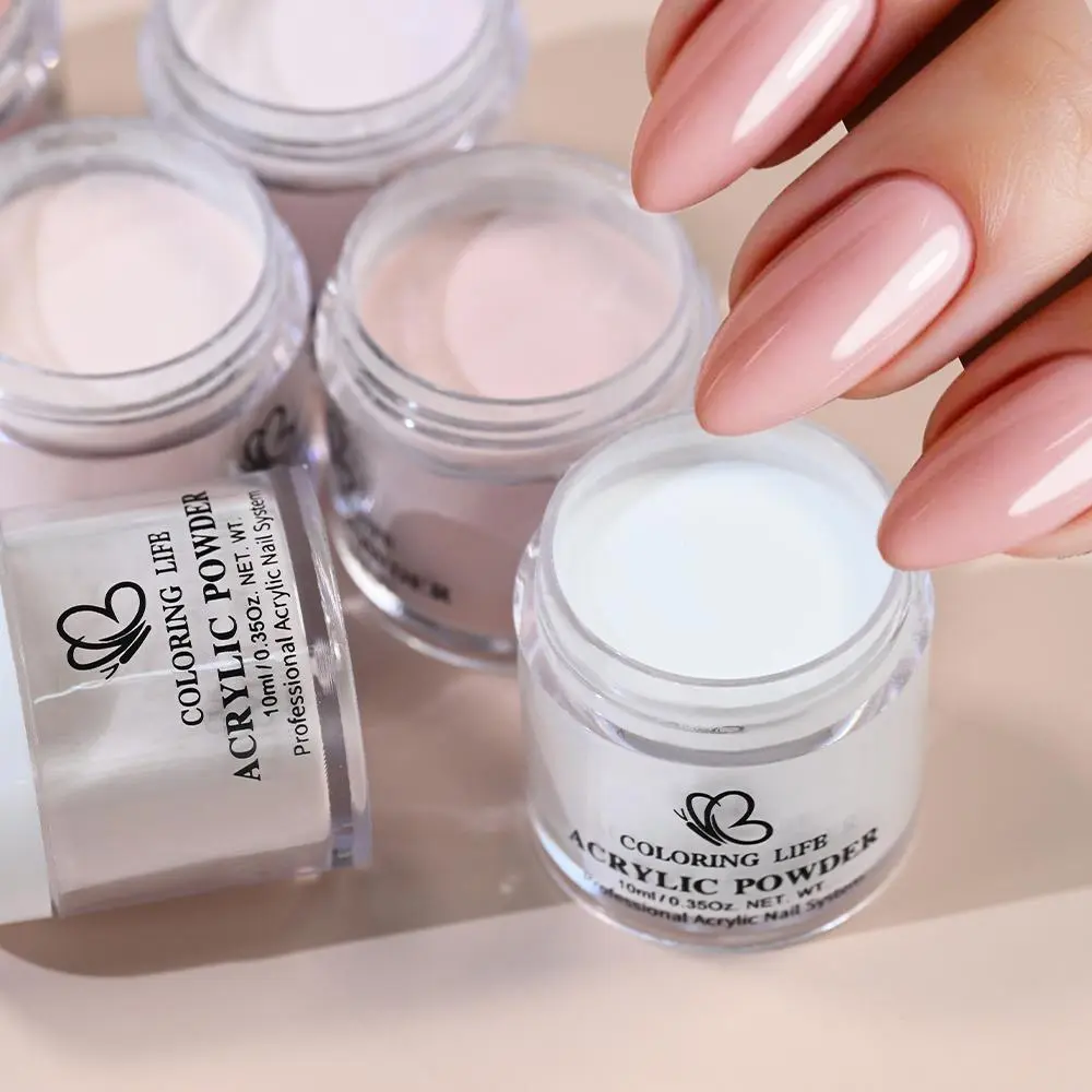 6Jar Nail Acrylic Powder Delicate Crystal Liquid Powder Immersion Carved Flower Extension Reinforcement 3 In 1 Crystal Powder