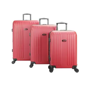 American Flyer AF122-ST3-RED 3 Piece Moraga Hard Side Spinner Luggage Set - Red