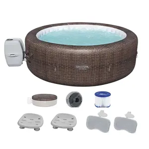 Bestway SaluSpa St Moritz Hot Tub with Set of 2 Spa Seat & 2 Headrest Pillows