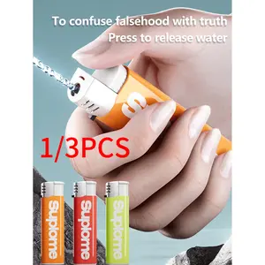 Creative Prank Toy Water Gun Lighter Shape Mini Water Gun, Funny Gag Gift! Random New/old Version Shipped, 1/3 Pieces Set