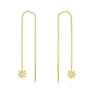 Ingrid Star Gold Threader Earrings
