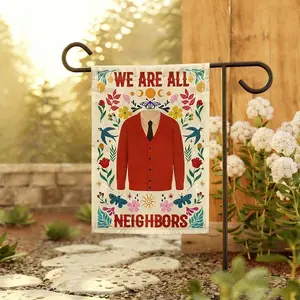 We Are All Neighbors Garden Flag, Decoration Inclusivity Diversity, Neighborhood Yard Flag, Community Flag Gift, Inclusive Welcome Sign Flag Garden Decoration Garden Sign Outdoor Decor, Political Flag,Spring Decor Summer