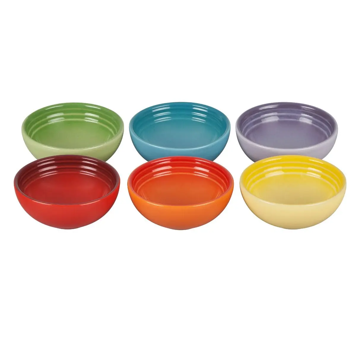 Le Creuset 2oz Pinch Bowls (Set of 6) | Rainbow Multicolored Le Creuset 2oz Pinch Bowls (Set of 6) | Rainbow Multicolored
