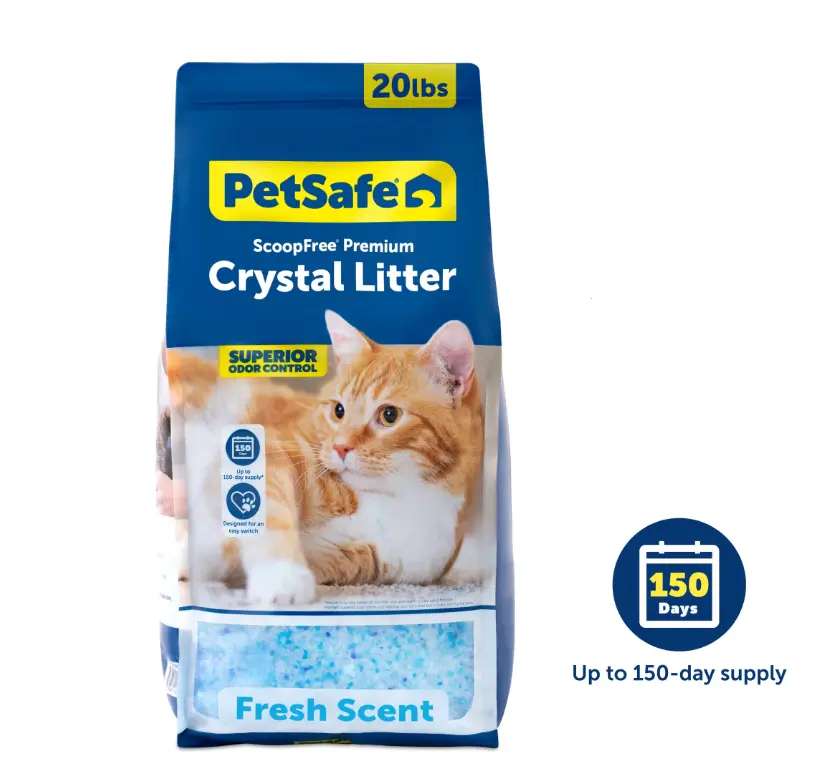 PetSafe ScoopFree Premium Crystal Litter, Fresh Scent, 20-lb bag, Blue