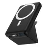 Yiisonger D013 Black Magnetic Power Bank - 10000 mAh, 22.5W PD Fast Charging, Fold-out Stand, USB-C Cable, LED Display, Compact Portable MagSafe Mini, Battery Power Bank Charger for iPhone, Wireless Powerbank for Mobile Smartphones