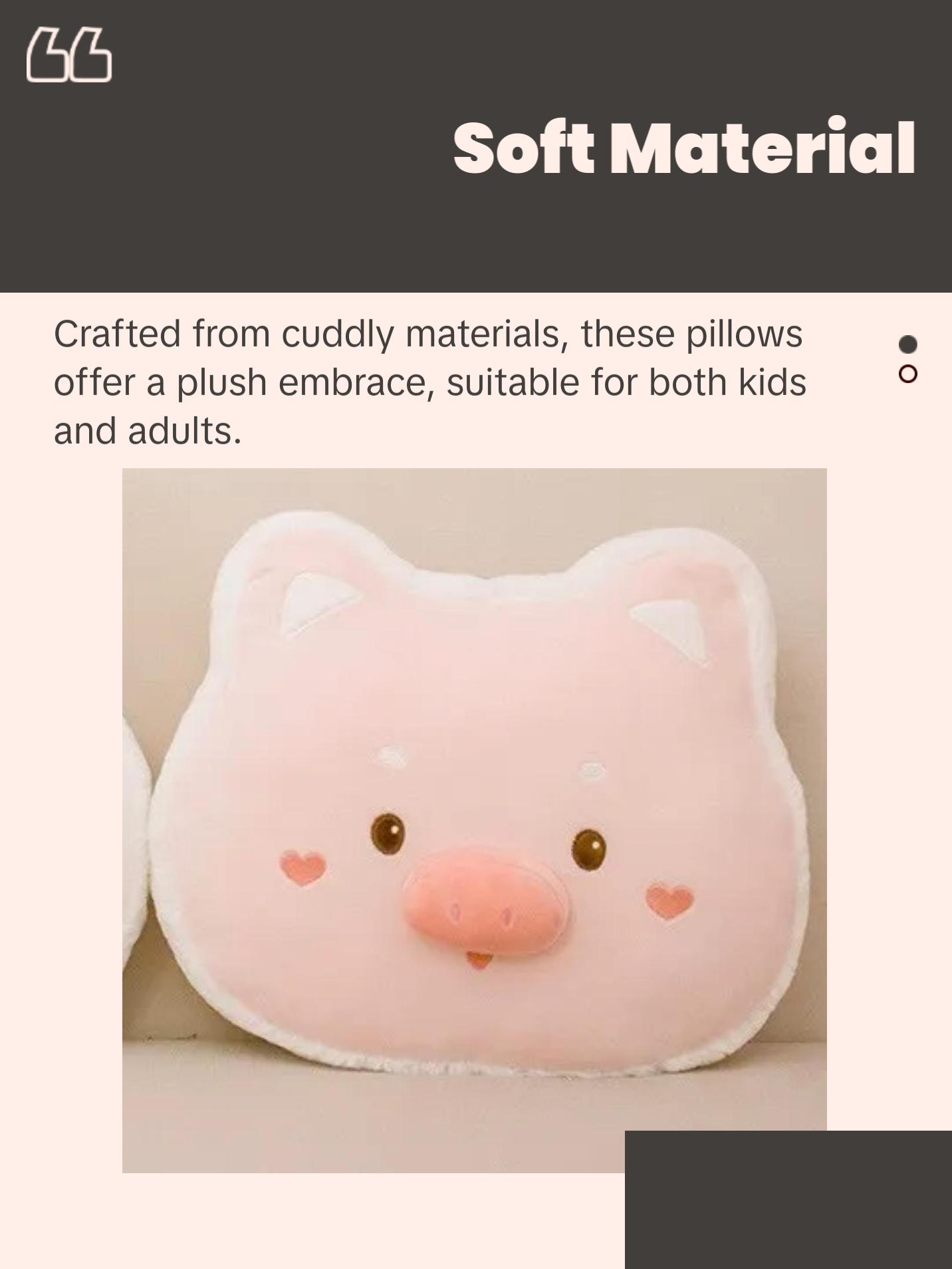 Huggable Companions: Cute Animal Head Plush Pillows Huggable Companions: Cute Animal Head Plush Pillows
