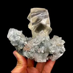 Calcite Huge Size with Apophyllite Natural Mineral Specimen DK184