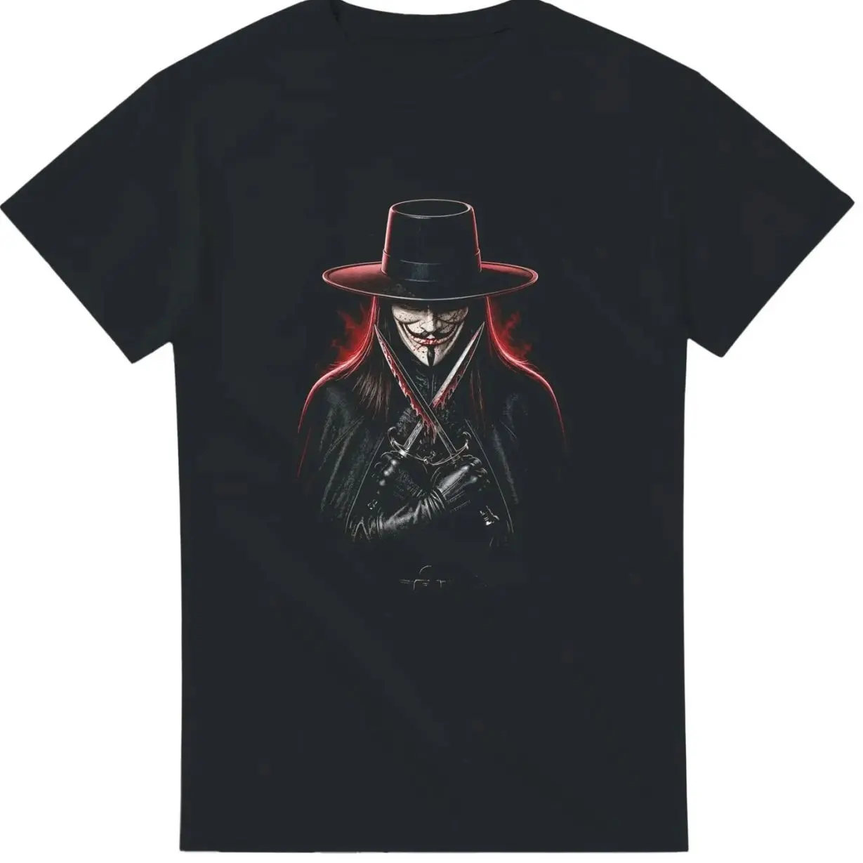 V for Vendetta Halftone Heavyweight Unisex Crewneck T-shirt | Gildan® 5000 L42