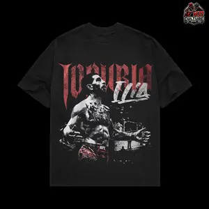 Ilia Topuria Tee, Vintage MMA Graphic Design T-shirt, Boxing T-shirt, UFC MMA Shirt, Gym Wear, Gift for Fighters, Sports Apparel