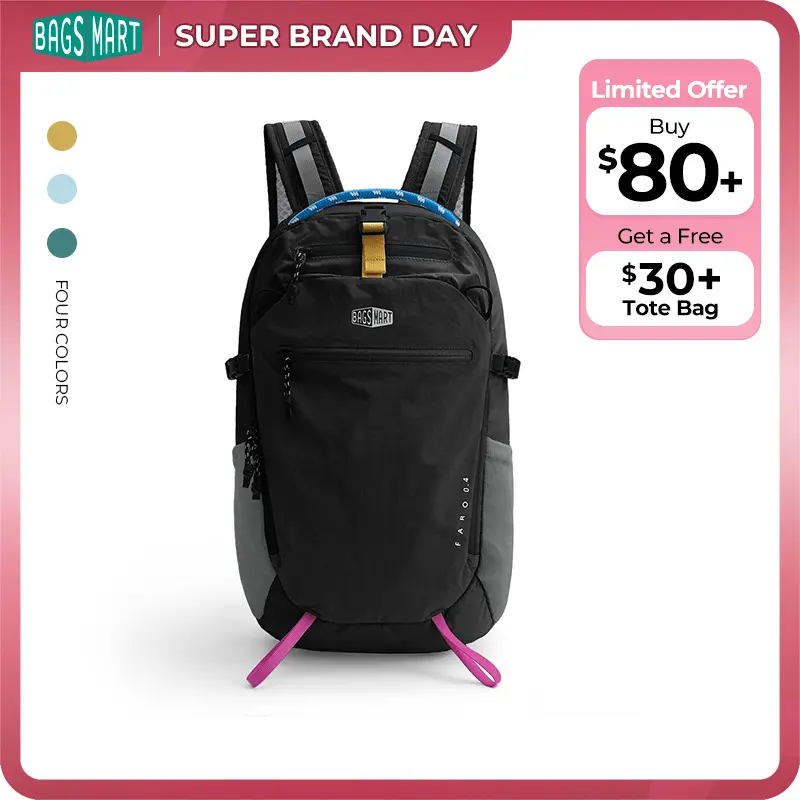 【New In】BAGSMART FARO Ultra-Light 20L Backpack with 3D Breathable Panel & Water-Resistant Pockets for Everyday Adventure Super Brand Day tiktokshopbacktoschool