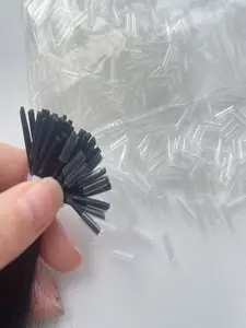500pcs/bag Heat Shrink Tubes, Transparent Color, No Adhesive Hair Extension Tool, Fusion Hair Accessories, Heat Shrink Tubing