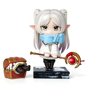 2026 new 17CM Frieren Mimic Figure Anime Sousou No Frieren Desktop Winter Clothes Golf Doll  Model Toy Gift Collection Ornaments PVC