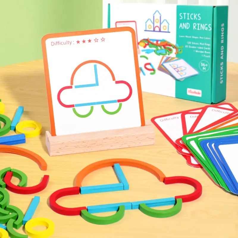 Creative Sticks for Intellectual Development, Early Learning Educational Toys for Toddlers, Fine Motor Skills, Color Recognition, And Hands-On Abilities, Used for Shape Formation, Kindergarten Enlightenment Training, And Interest Cultivation Toys.Ideal Gi