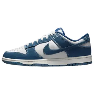 Nike Dunk Low SE 'Sashiko - Industrial Blue' Men's Sneakers with Textured Denim Panels & Cushioned Sole for All Seasons