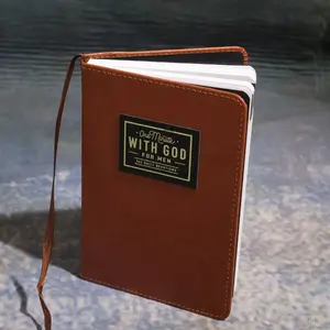 One Minute with God Men's Prayer Notebook, Leather Daily Devotional Journal, 365 Days Spiritual Growth Diary
