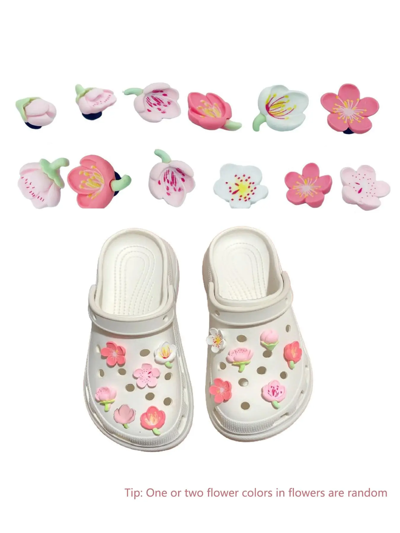 Flower Design Shoes Decorations, Cute Colorful Shoes Decorations for Women & Girls, Fashionable Shoes Decorations for Clogs, Shoe Decoration Charms