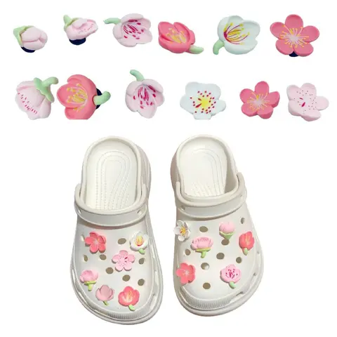 Flower Design Shoes Decorations, Cute Colorful Shoes Decorations for Women & Girls, Fashionable Shoes Decorations for Clogs, Decorative Shoe Accessories